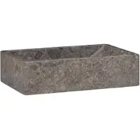 vidaXL Lavabo 45x30x12 cm marbre gris brillant
