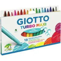 Giotto Maxi étui en Carton 0763 00 Turbo avec Pochette à Suspendre 18 Couleurs Assorties