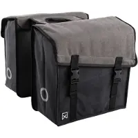 Willex Sacoches de vélo Business 30 L en toile verte et noire