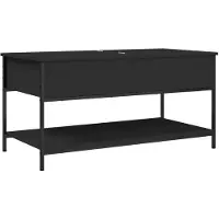 vidaXL Table basse noire 100x50x50 cm bois composite et métal
