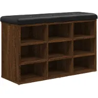 vidaXL Banc à chaussures chêne marron 82x32x50 cm Bois d'ingénierie
