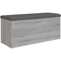 vidaXL Banc de rangement sonoma gris 102x42x45 cm bois d'ingénierie