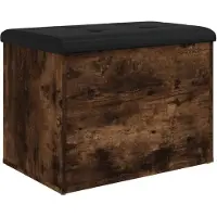 vidaXL Banc de rangement chêne fumé 62x42x45 cm bois d'ingénierie