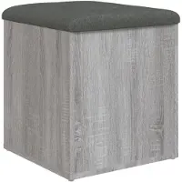 vidaXL Banc de rangement sonoma gris 42x42x45 cm bois d'ingénierie