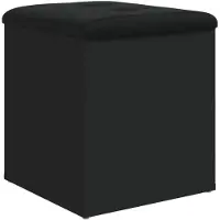vidaXL Banc de rangement noir 42x42x45 cm bois d'ingénierie