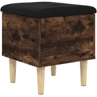 vidaXL Banc de rangement chêne fumé 42x42x46 cm bois d'ingénierie