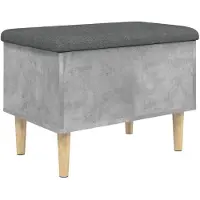 vidaXL Banc de rangement gris béton 62x42x46 cm bois d'ingénierie