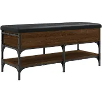 vidaXL Banc à chaussures chêne marron 102x42x45 cm bois d'ingénierie