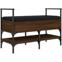 vidaXL Banc à chaussures chêne marron 85,5x42x57,5cm bois d'ingénierie