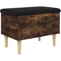 vidaXL Banc de rangement chêne fumé 62x42x46 cm bois d'ingénierie