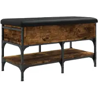vidaXL Banc à chaussures chêne fumé 82x42x45 cm bois d'ingénierie
