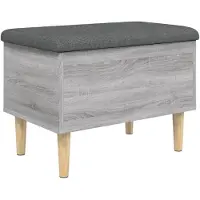 vidaXL Banc de rangement sonoma gris 62x42x46 cm bois d'ingénierie
