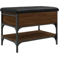 vidaXL Banc à chaussures chêne marron 62x42x45 cm bois d'ingénierie