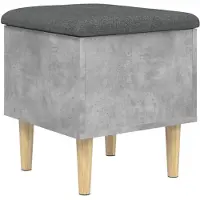 vidaXL Banc de rangement gris béton 42x42x46 cm bois d'ingénierie
