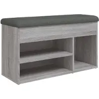 vidaXL Banc à chaussures sonoma gris 82x32x45,5 cm bois d'ingénierie