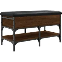 vidaXL Banc à chaussures chêne marron 82x42x45 cm bois d'ingénierie