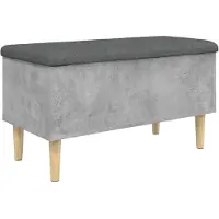 vidaXL Banc de rangement gris béton 82x42x46 cm bois d'ingénierie