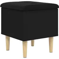 vidaXL Banc de rangement noir 42x42x46 cm bois d'ingénierie