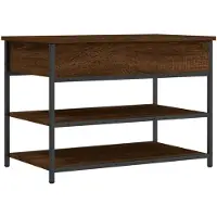 vidaXL Banc à chaussures chêne marron 70x42,5x50 cm bois d'ingénierie