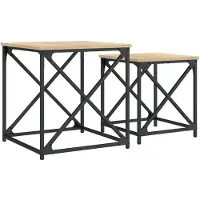 vidaXL Tables gigognes 2 pcs. chêne Sonoma bois composite
