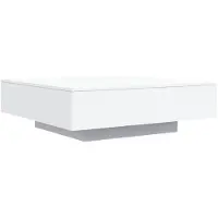 vidaXL Table basse blanche 100x100x31 cm Bois composite