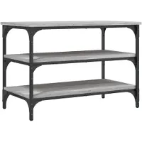 vidaXL Banc à chaussures sonoma gris 70x38,5x49 cm bois d'ingénierie