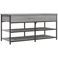 vidaXL Banc à chaussures sonoma gris 100x42,5x50 cm bois d'ingénierie
