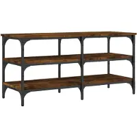 vidaXL Banc à chaussures chêne fumé 100x38,5x49 cm bois d'ingénierie
