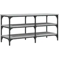 vidaXL Banc à chaussures sonoma gris 100x38,5x49 cm bois d'ingénierie