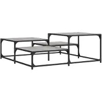 vidaXL Table basse Gris Sonoma 107x107x40 cm Bois composite