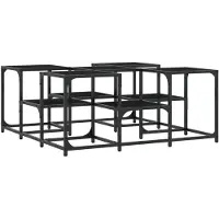 vidaXL Table basse noire 91x91x40 cm bois composite