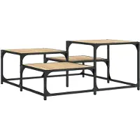 DKD Home Decor Table basse Chêne Sonoma 87,5x87,5x40 cm Matériau dérivé du bois