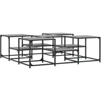 vidaXL Table basse Gris Sonoma 121x121x40 cm Bois composite