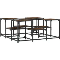 vidaXL Table basse chêne fumé 91x91x40 cm bois composite