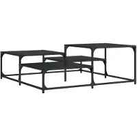 vidaXL Table basse noire 107x107x40 cm Bois composite