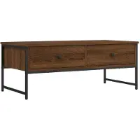 vidaXL Table basse marron imitation chêne 101x49x39,5 cm Bois composite