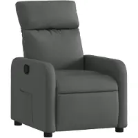vidaXL Fauteuil relax gris foncé Tissu