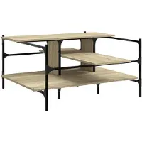 vidaXL Table basse en chêne Sonoma 100x100x48,5 cm Matériau dérivé du bois