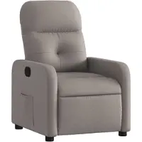vidaXL Fauteuil relax Taupe Tissu