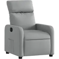 vidaXL Fauteuil relax gris clair Tissu