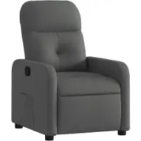 vidaXL Fauteuil relax Tissu gris foncé
