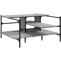 DKD Home Decor Table basse Gris Sonoma 100x100x48,5 cm bois composite
