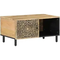 vidaXL Table basse 80x50x40 cm en bois massif de manguier