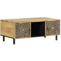 vidaXL Table basse 100x54x40 cm en bois massif de manguier