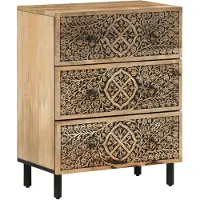 vidaXL Armoire d'appoint 60x33x75 cm bois massif mangue