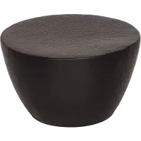 vidaXL Table basse Aluminium Martelé Ø 50x30 cm Noir
