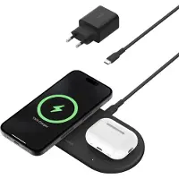 Belkin Boost Charge Pro Dual MagSafe et Qi2 Chargeur Sans Fil 15 W