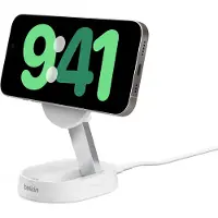 Belkin Chargeur Sans Fil Boostcharge Pro Magnetic Convertible Qi2 15w Blanc (wia008vfwh)