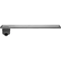 Easy drain Multi élément encastré inox sans bride siphon excentrique 30/35/50mm 80cm profondeur d’encastrement à partir de 79mm avec sortie latérale edmios800