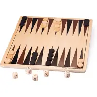 Bigjigs Backgammon jeu de plateau en bois